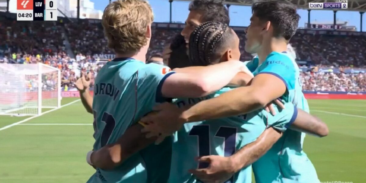 اهداف مباراة برشلونة وليفانتي في الدوري الاسباني